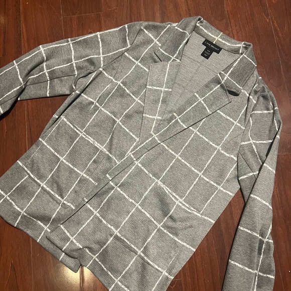 Lane Bryant Size 14/16 Grey Plaid Jacket Blazer - Picture 4 of 8